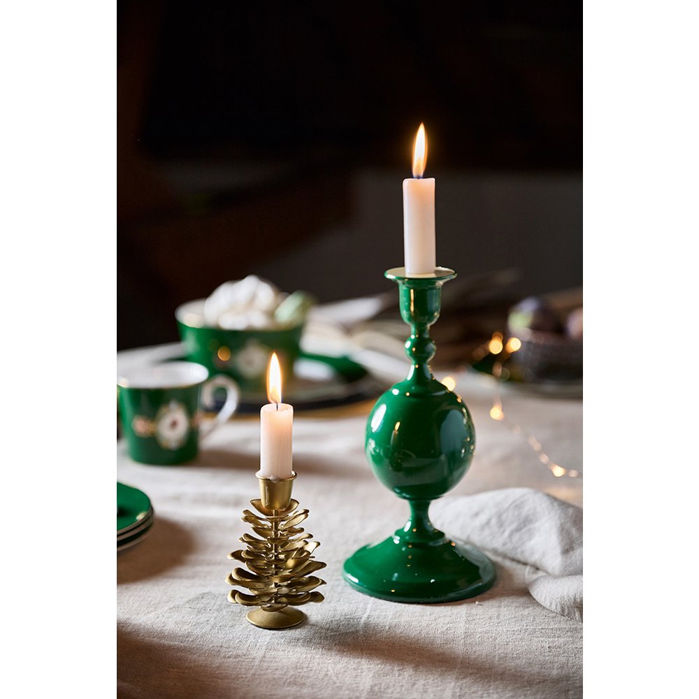 Metalen kaarsenhouder | Smaragdgroen | Klein