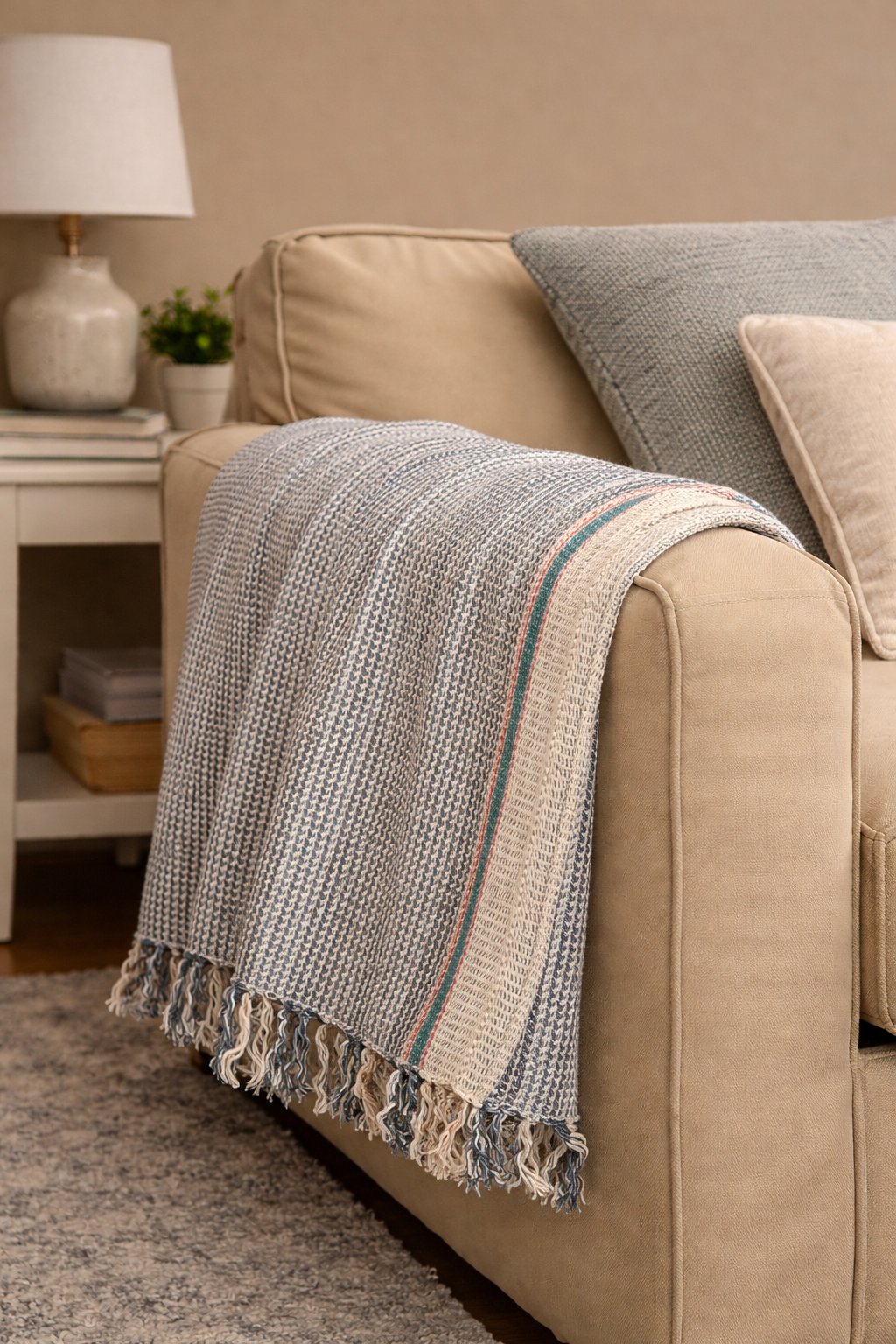 Blanket | Blue & White