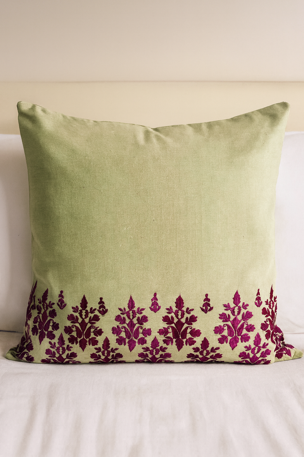 Kussenhoes | Motief | Groen &amp; Kastanjebruin | Vierkant