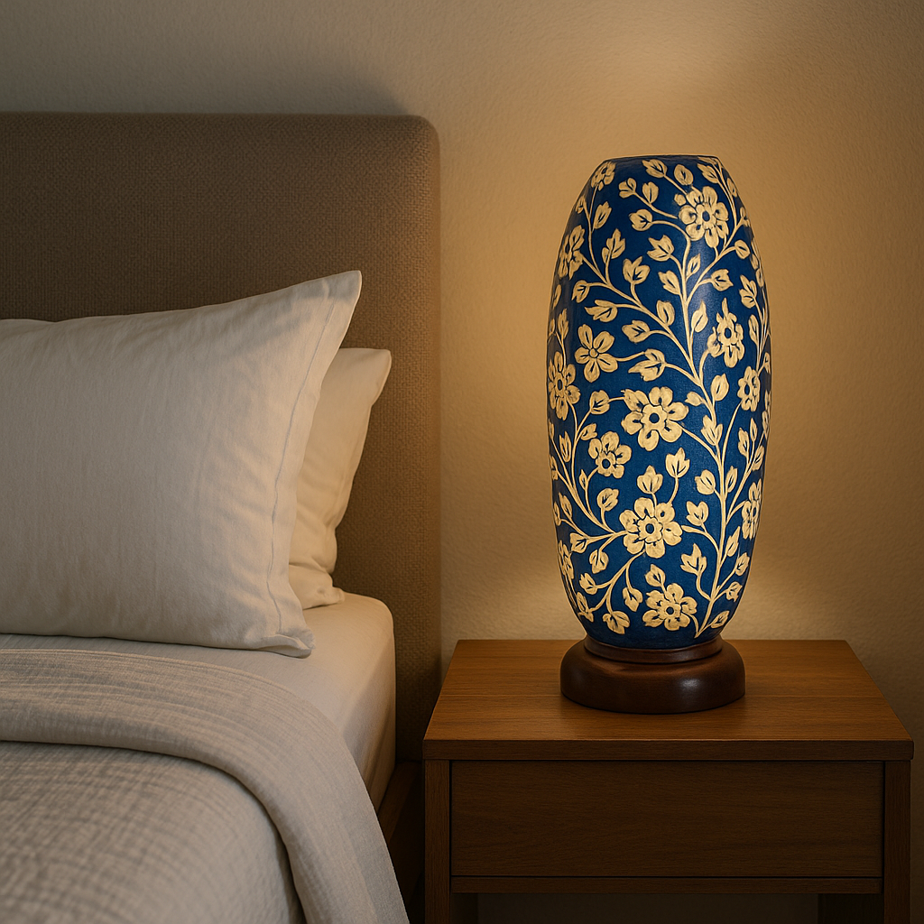 Camel Skin Lamp | Blue
