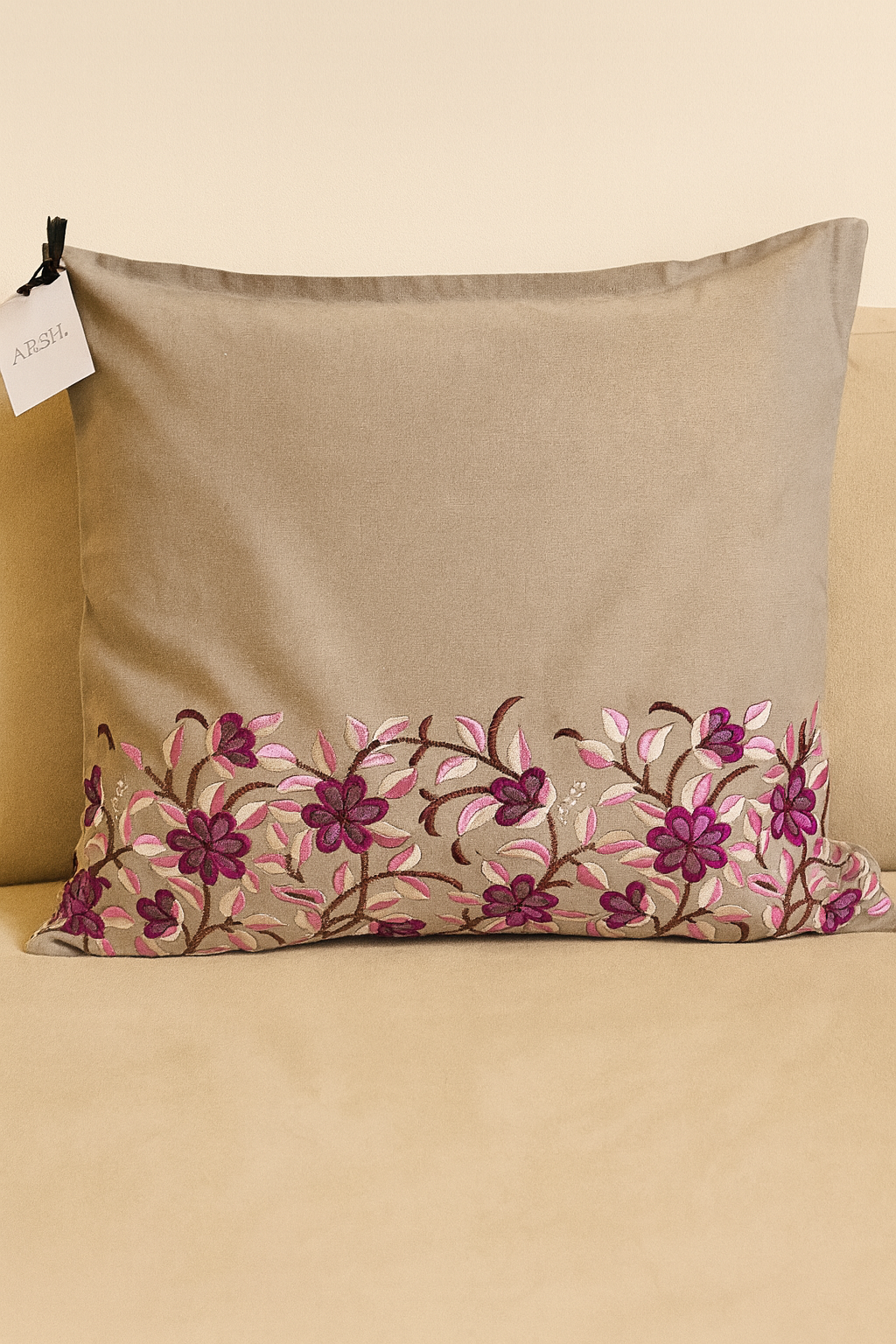 Kussenhoes | Grijs, Paars, Roze &amp; wit | Vierkant