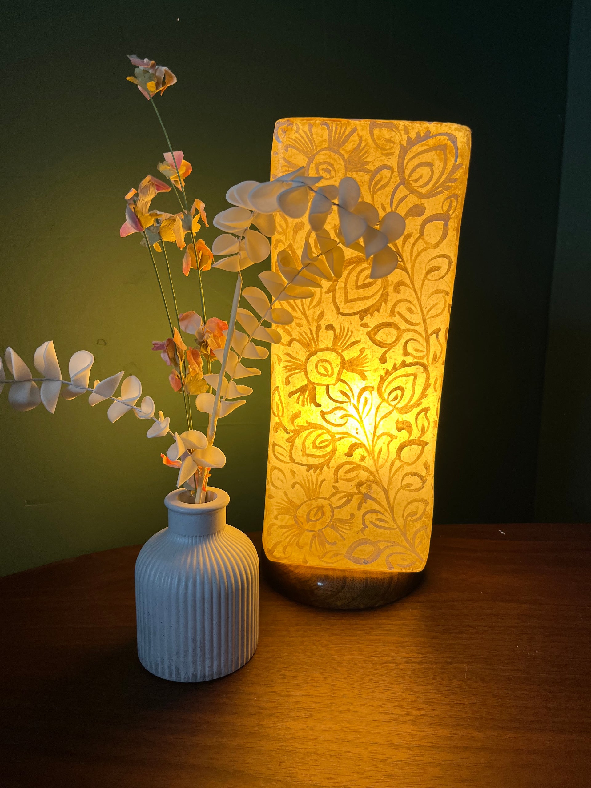 Kameelhuidlamp | Toren | Beige