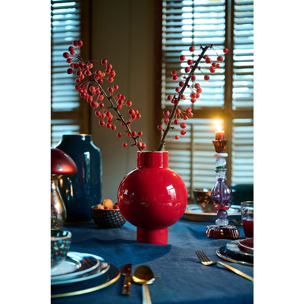 Metalen vaas | Rood | Klein